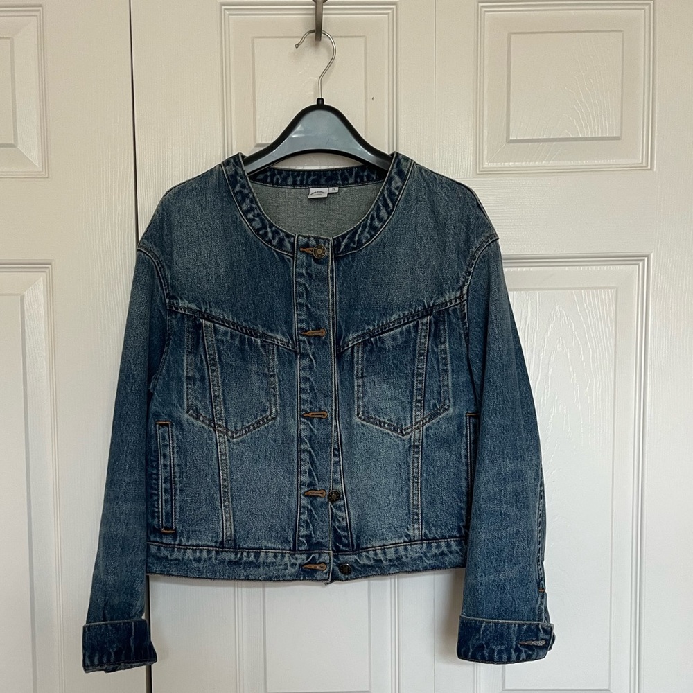 Petite studio denim jacket